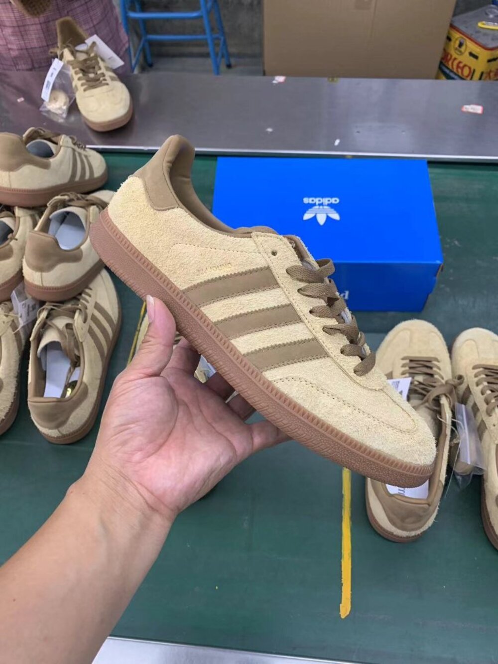 Adidas Samba Tan Brown Suede Gum Sole Sneakers